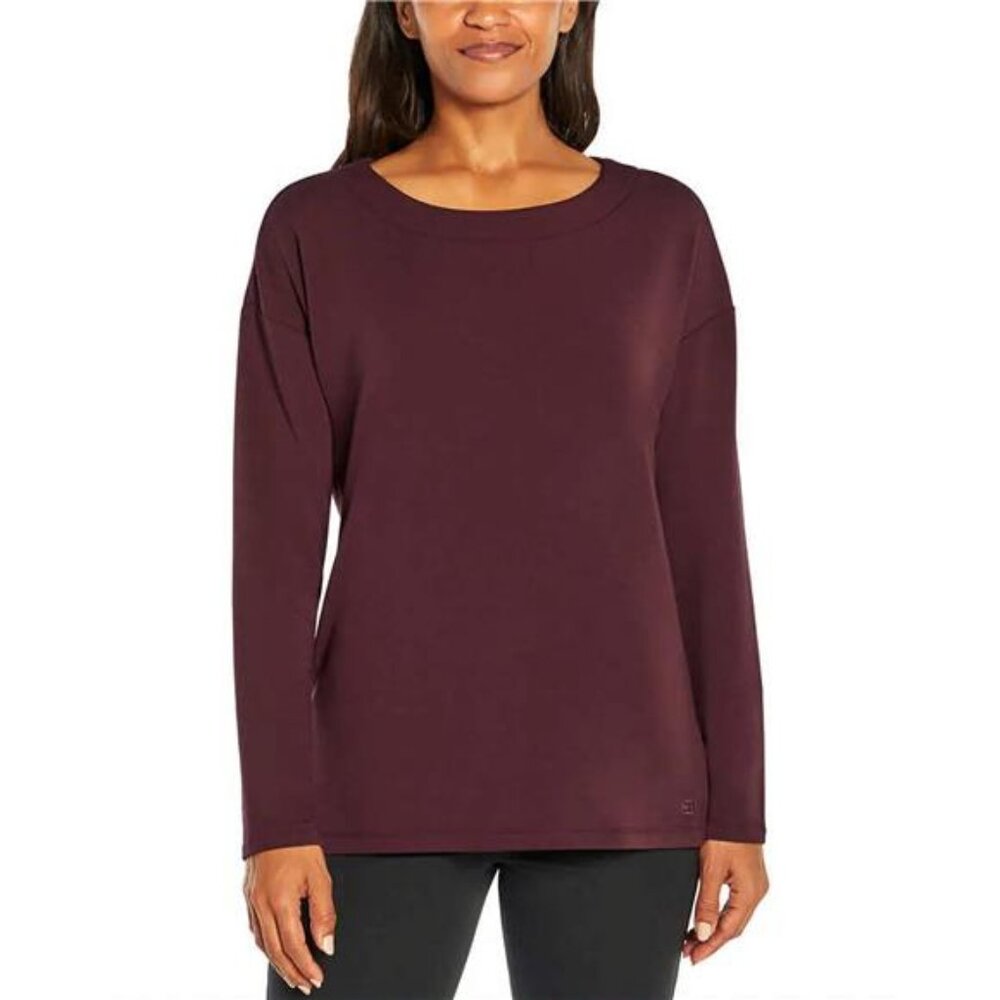 Banana Republic Women's Cozy Crewneck Pullover Top (Red, Medium)